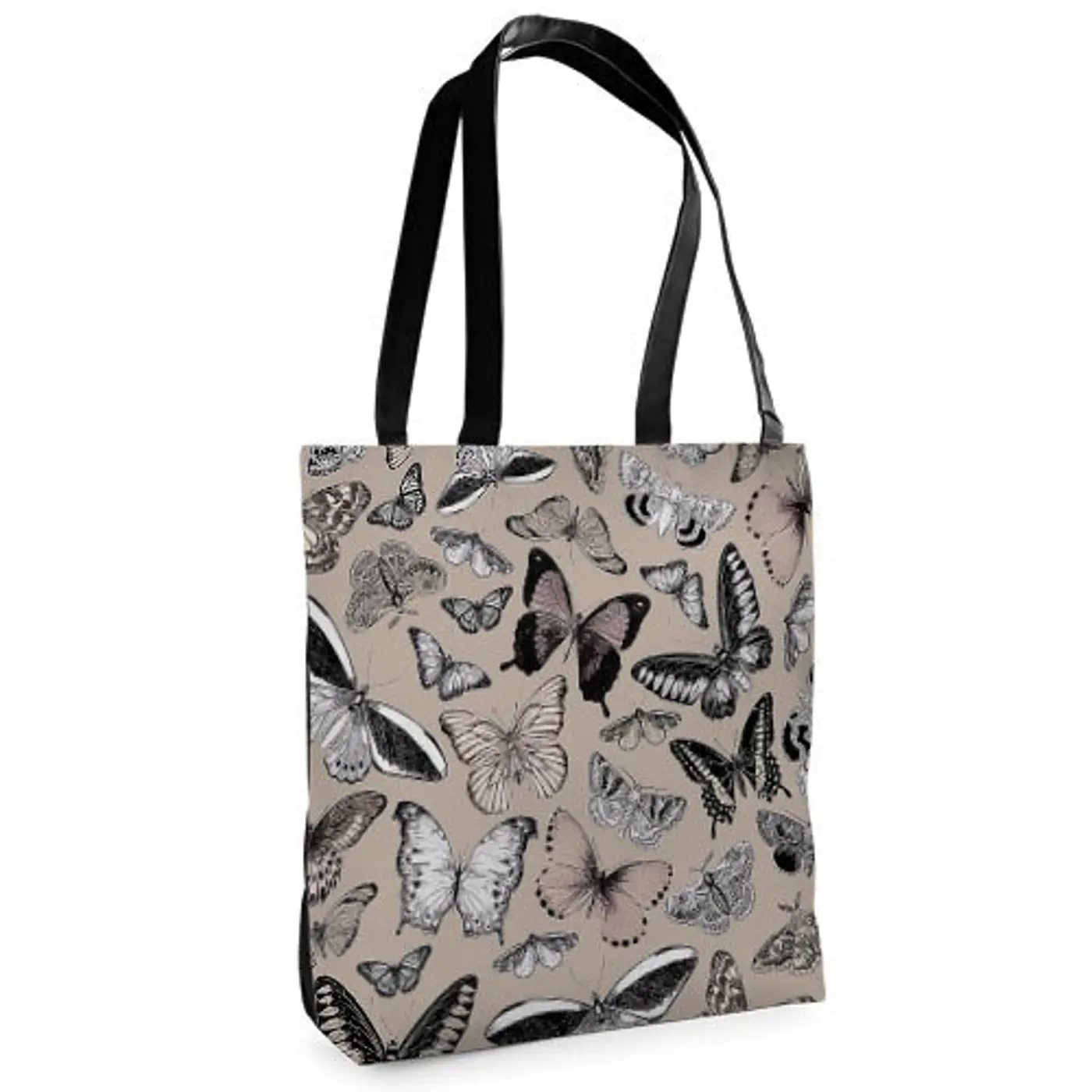 Textilní taška Tenderness Motýli – stylový shopper na zip - fotografie 1