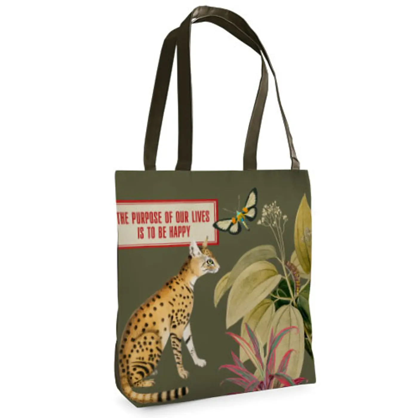 Textilní taška Tenderness To be happy – stylový shopper na zip - fotografie 2