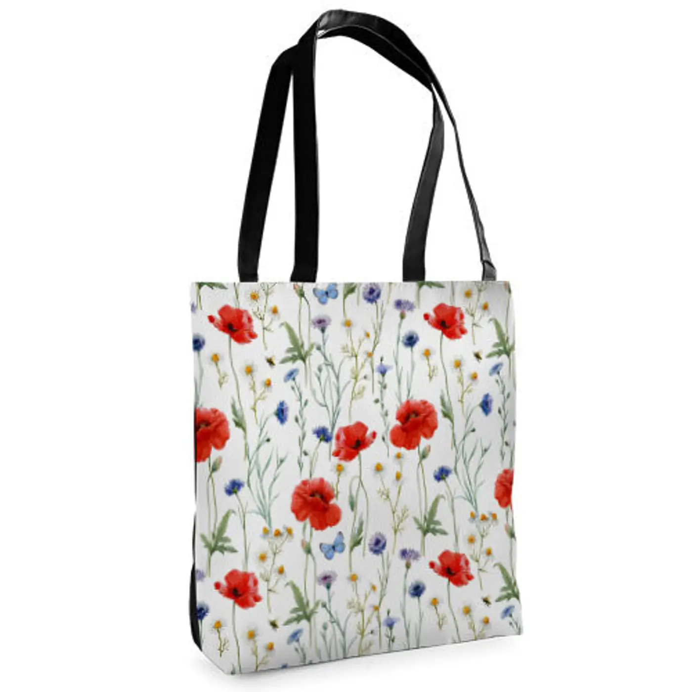 Textilní taška Tenderness Vlčí máky – stylový shopper na zip - fotografie 1