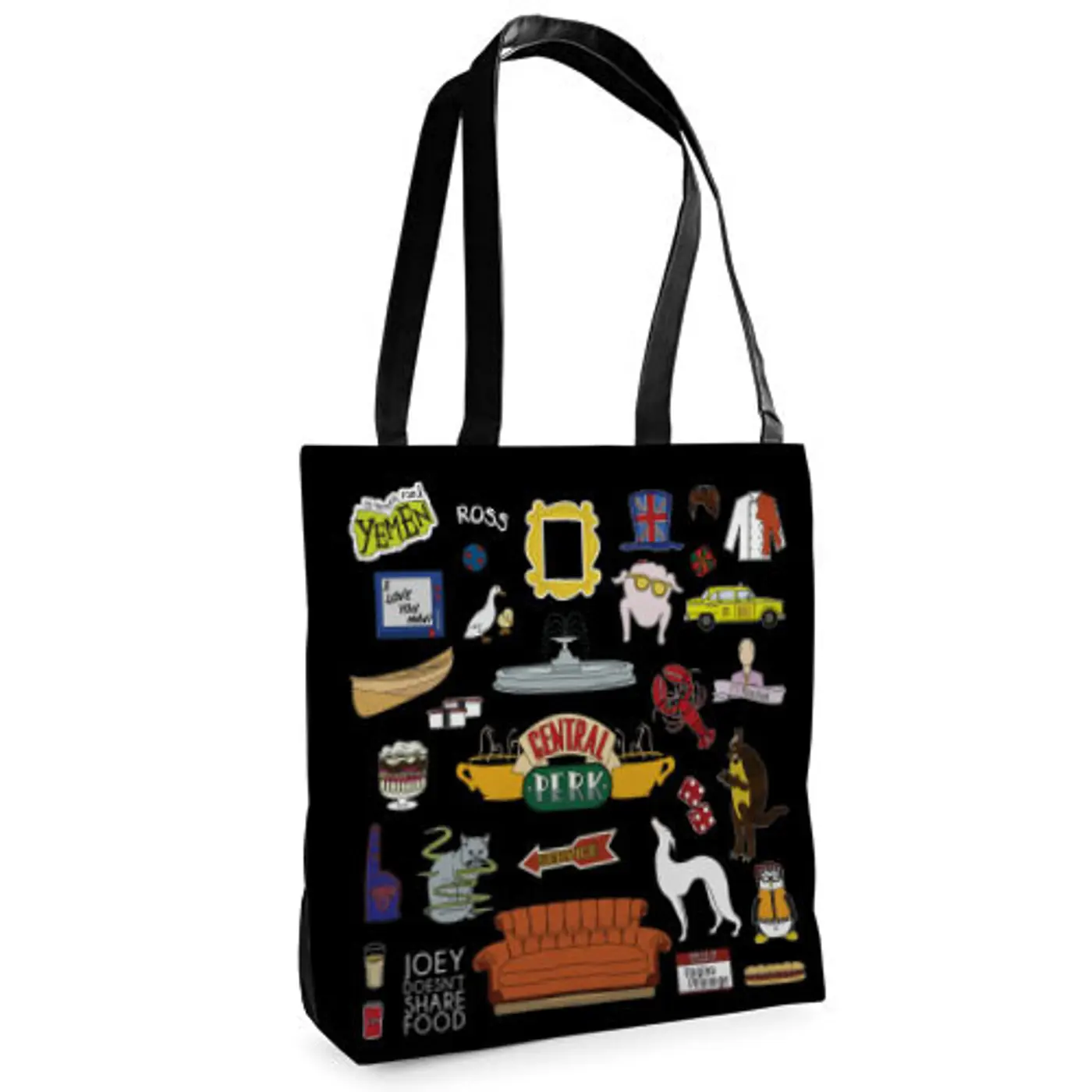 Textilní taška Tenderness Central perk Friends – stylový shopper na zip - fotografie 1