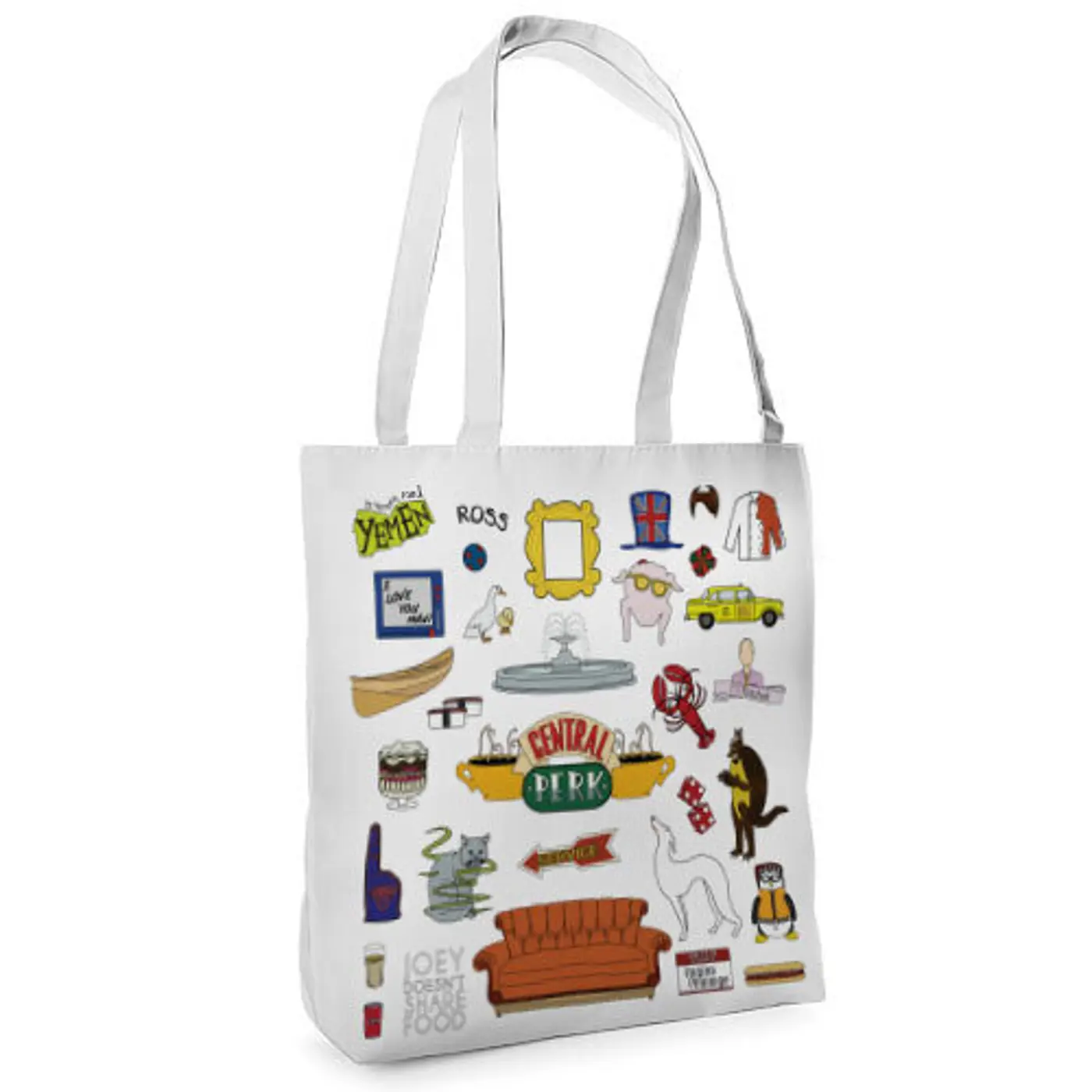 Textilní taška Tenderness Central perk– stylový shopper na zip - fotografie 1