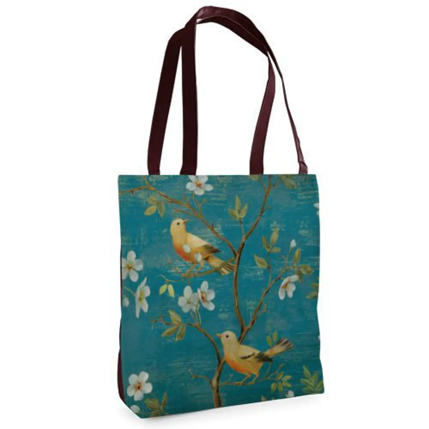 Textilní taška Tenderness Ptáci na stromě – stylový shopper na zip - fotografie 1