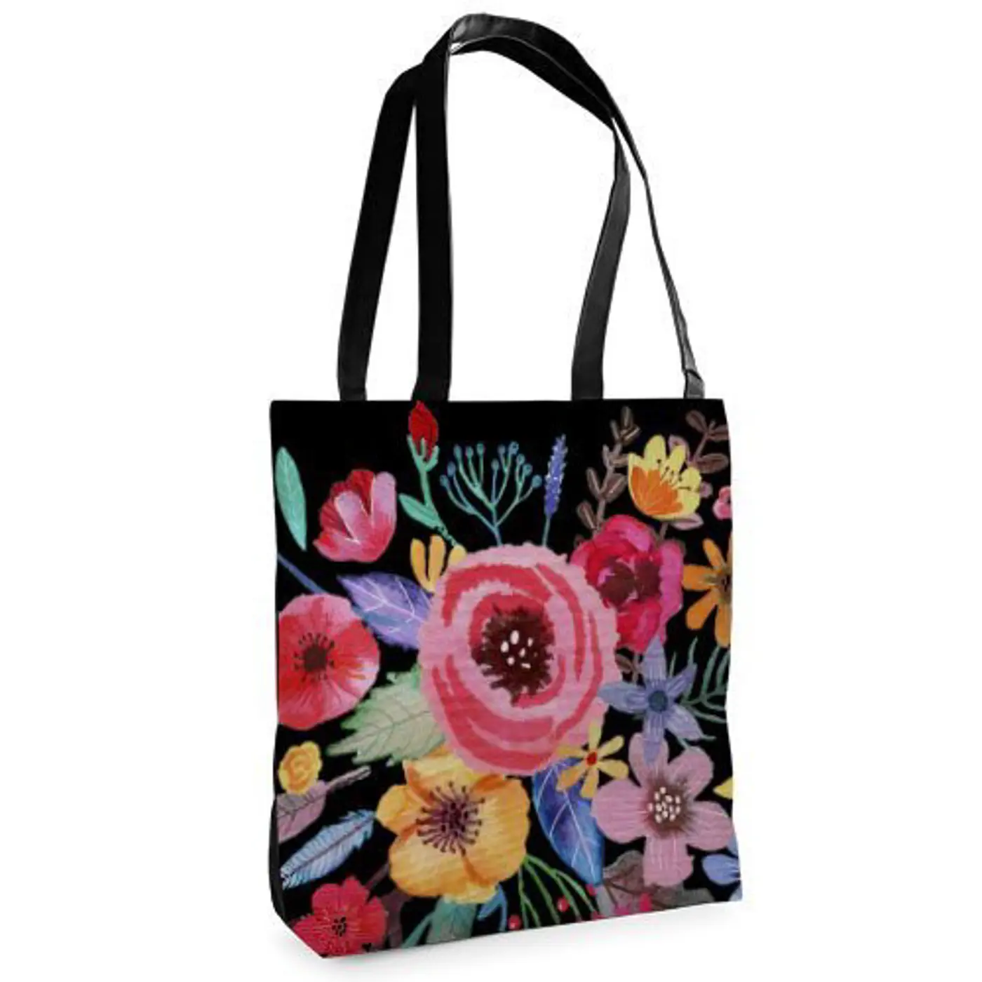 Textilní taška Tenderness Barvy květů – stylový shopper na zip - fotografie 1