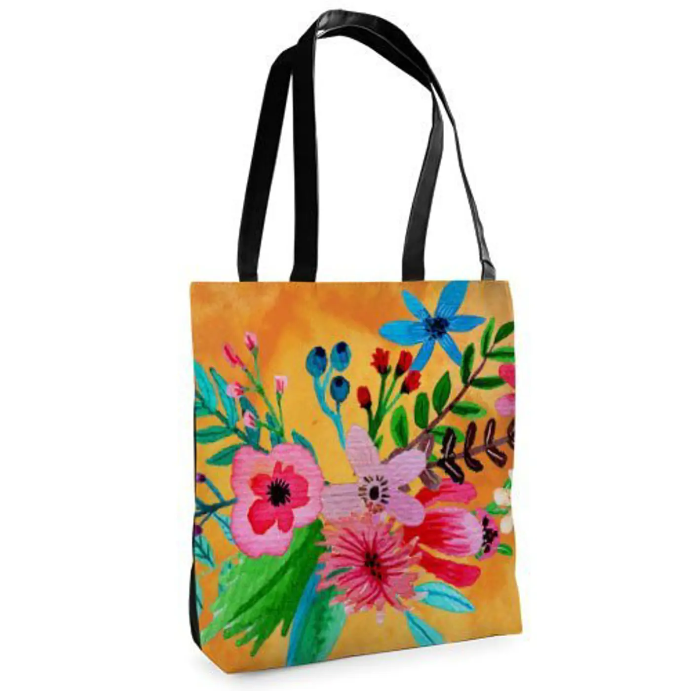 Textilní taška Tenderness barevné květy– stylový shopper na zip - fotografie 1