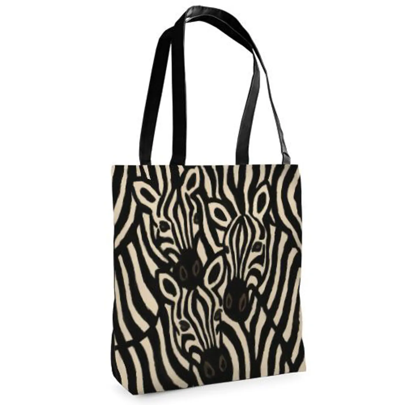 Textilní taška Tenderness Zebry – stylový shopper na zip - fotografie 1