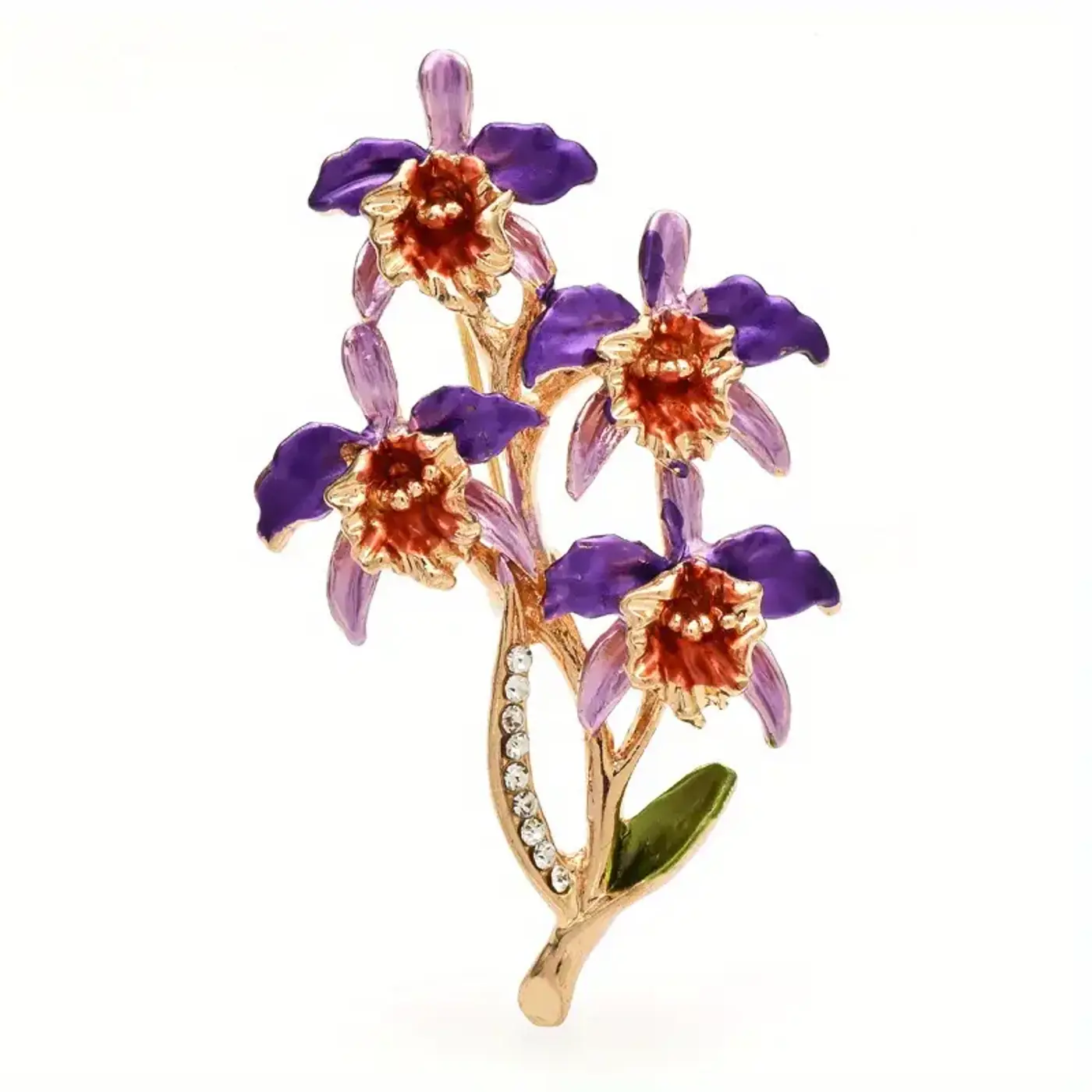 Brož Orchidej 5,7 × 3,4 cm - fotografie 1