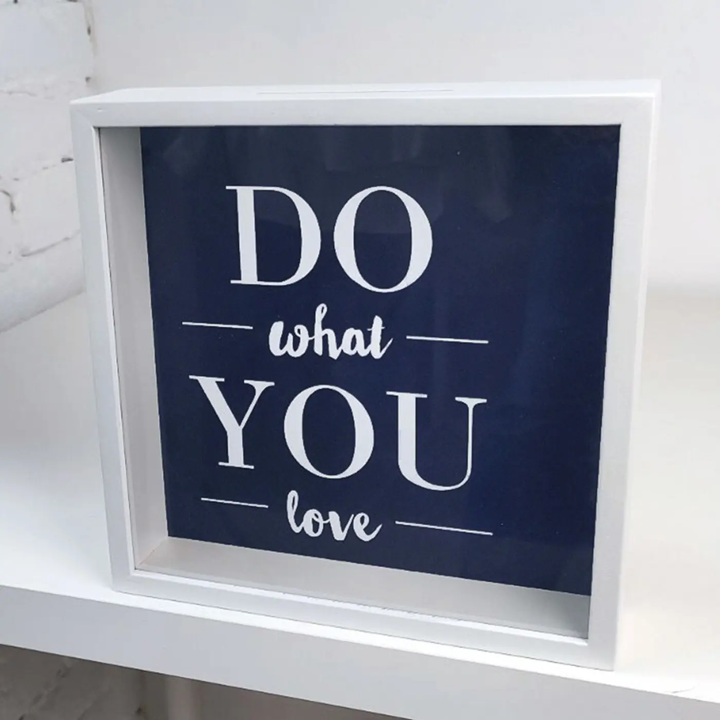 Dřevěná pokladnička na peníze Do what you love - fotografie 1