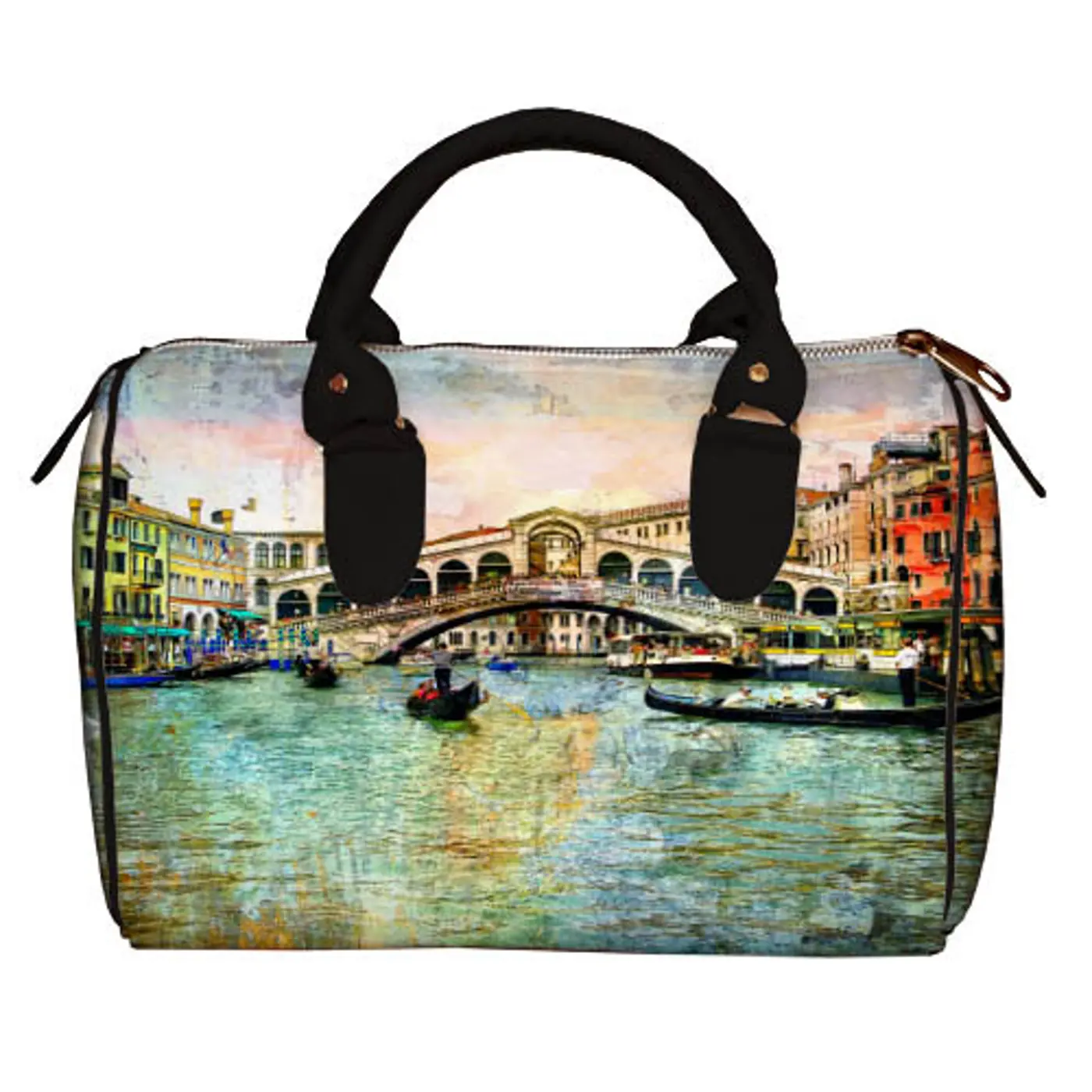 Dámská kabelka Barrel – textilní potisk Venice - fotografie 1