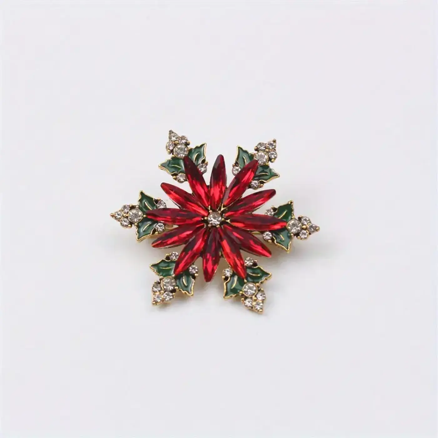 Brož – Vánoční sněhová vločka 4,1 × 4,1 cm - fotografie 1