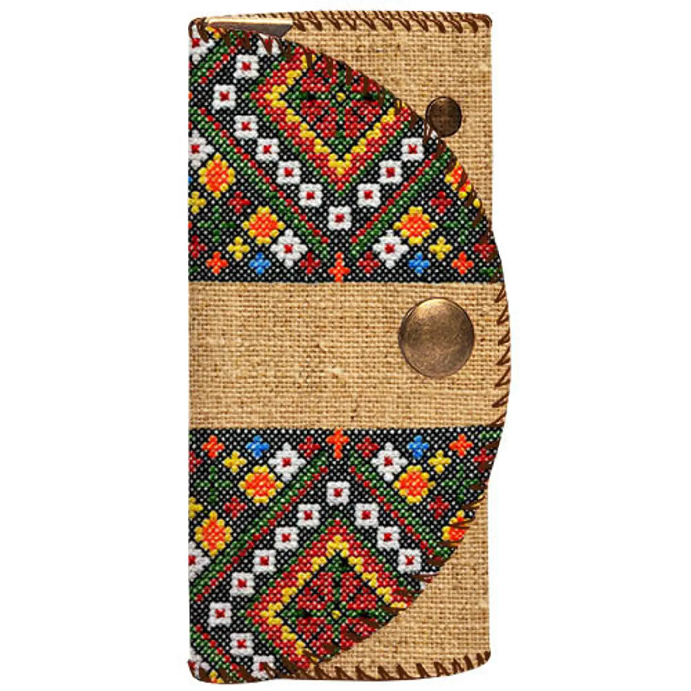 Klíčenka do kabelky – barevná kapsička na klíče s karabinkami ornament - fotografie 1
