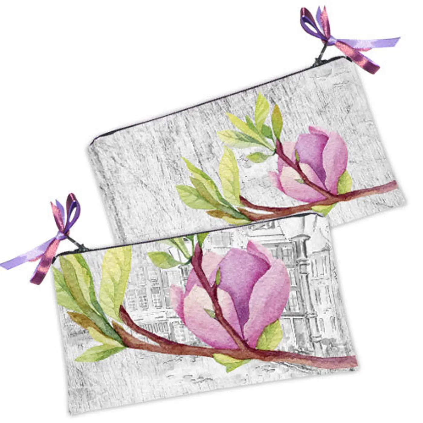 Kosmetická taška MINI – malá látková taštička s potiskem Magnolia - fotografie 1