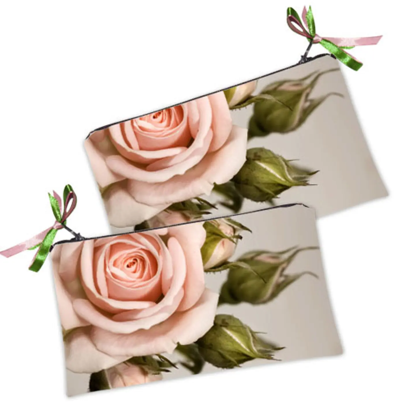 Kosmetická taška MINI – malá látková taštička s potiskem Powder Rose - fotografie 1