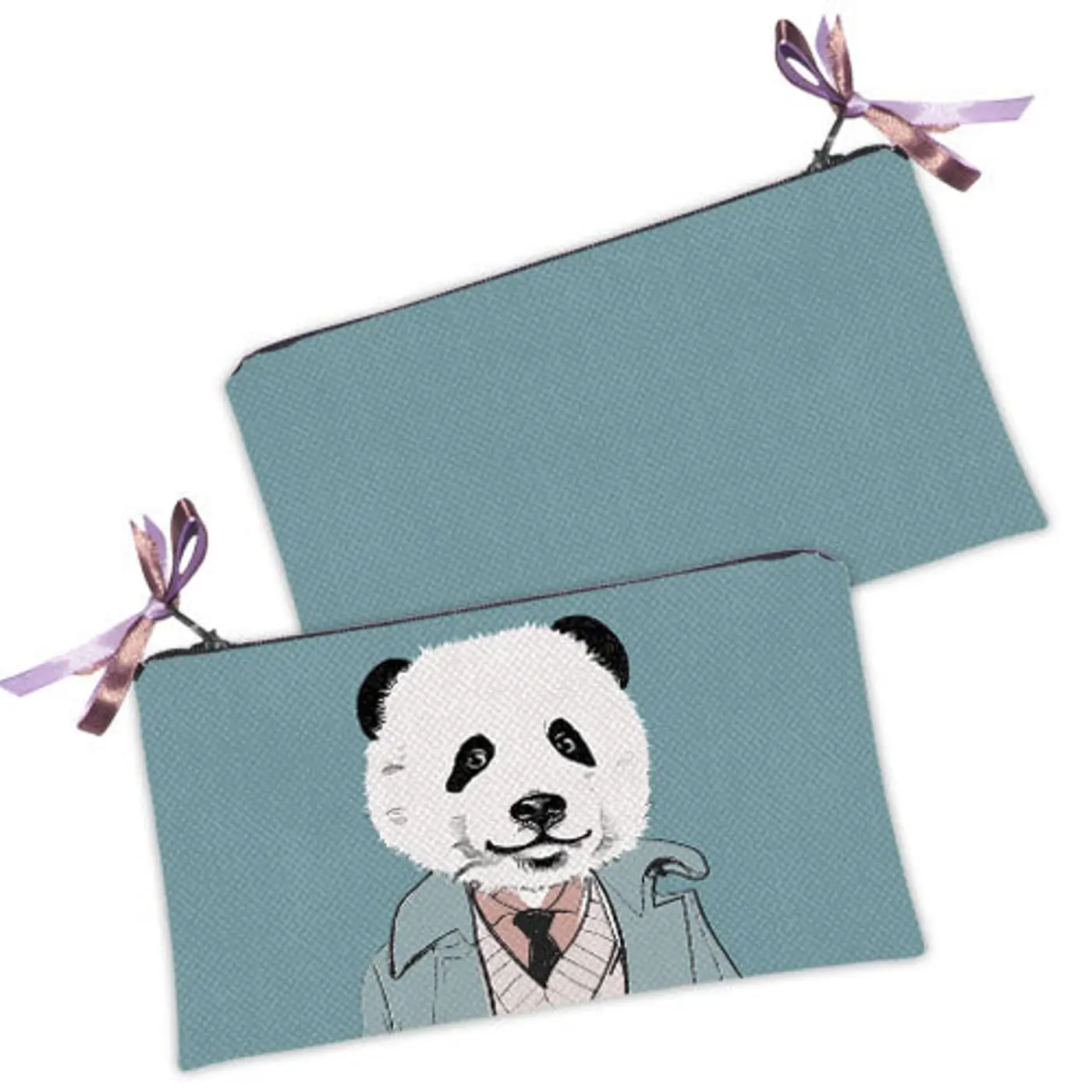Kosmetická taška MINI – malá látková taštička s potiskem Panda - fotografie 1