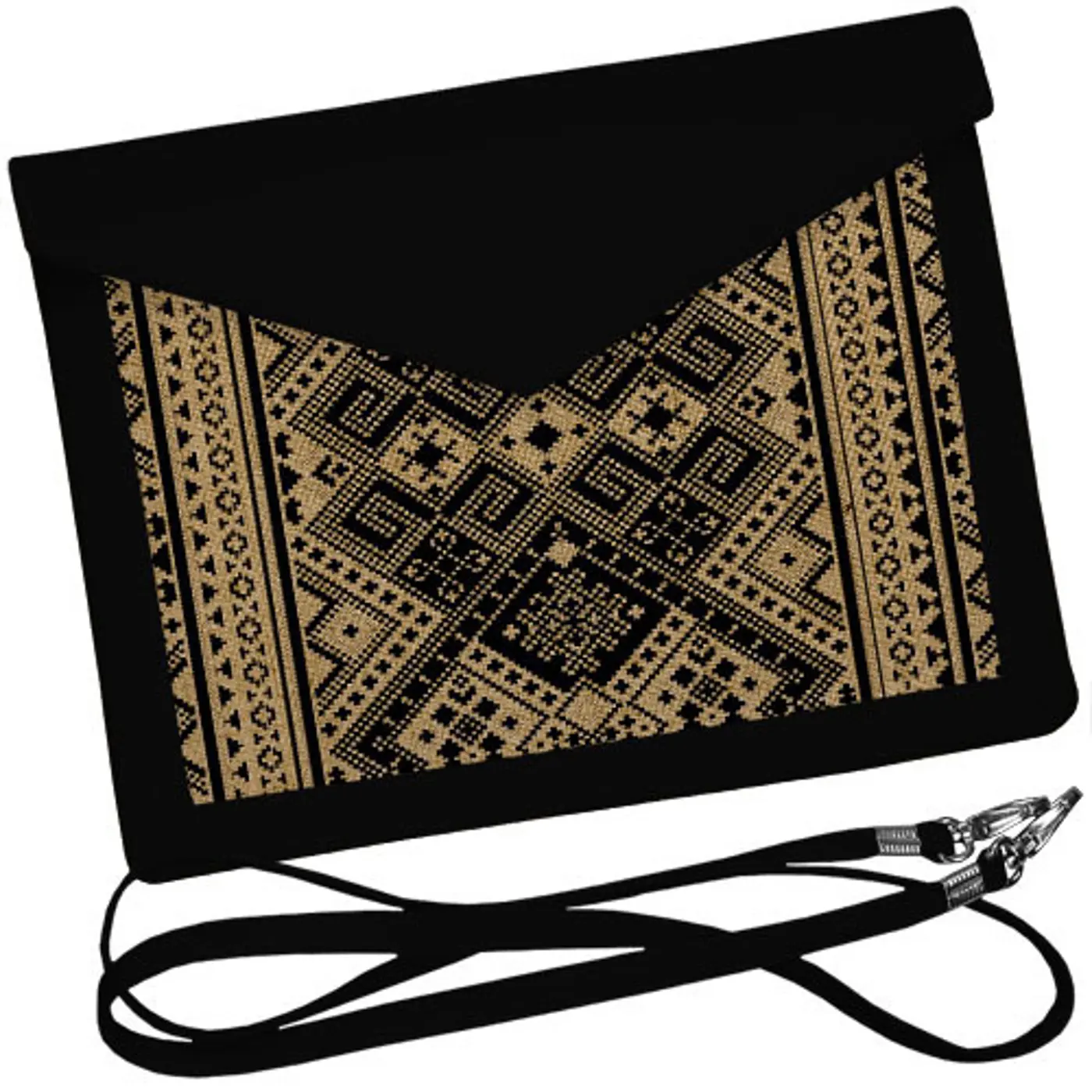 Dámský klutch konvert – elegantní sametová kabelka s potiskem Ornament - fotografie 1