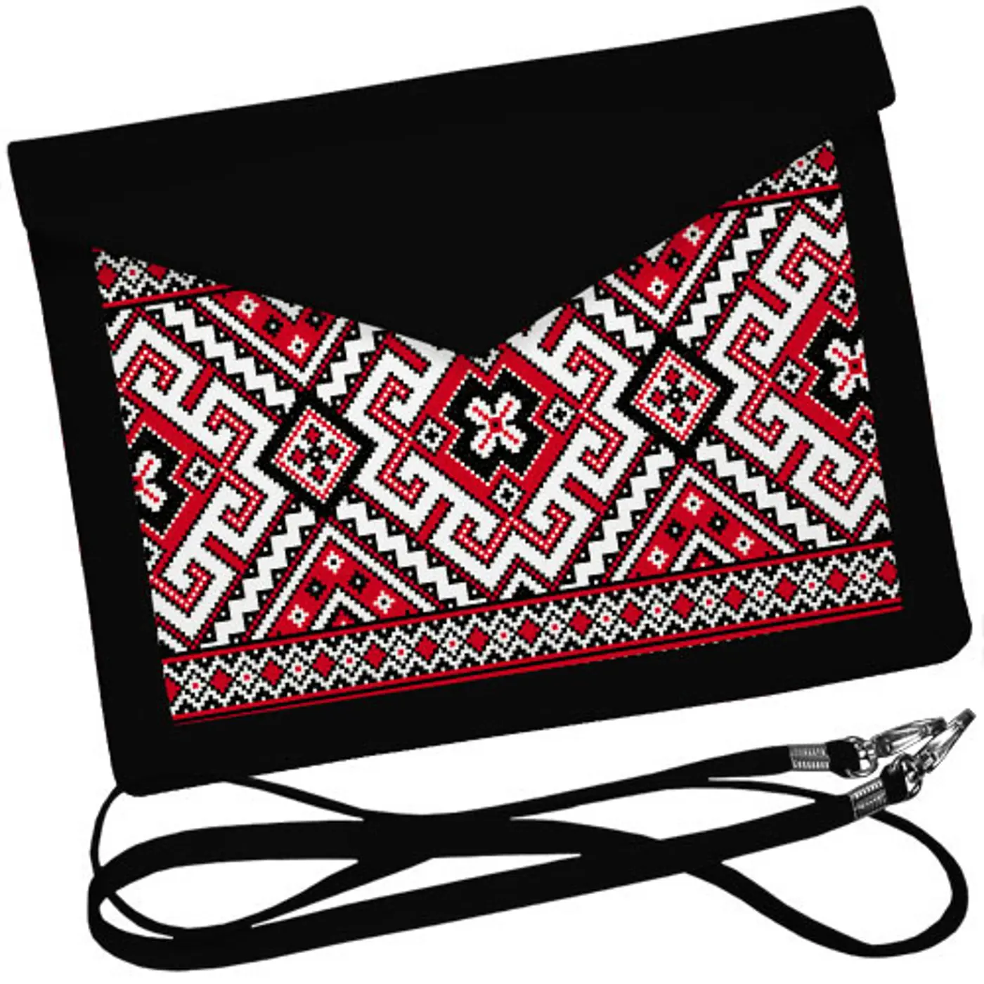 Dámský klutch konvert – elegantní sametová kabelka s potiskem Ornament - fotografie 1