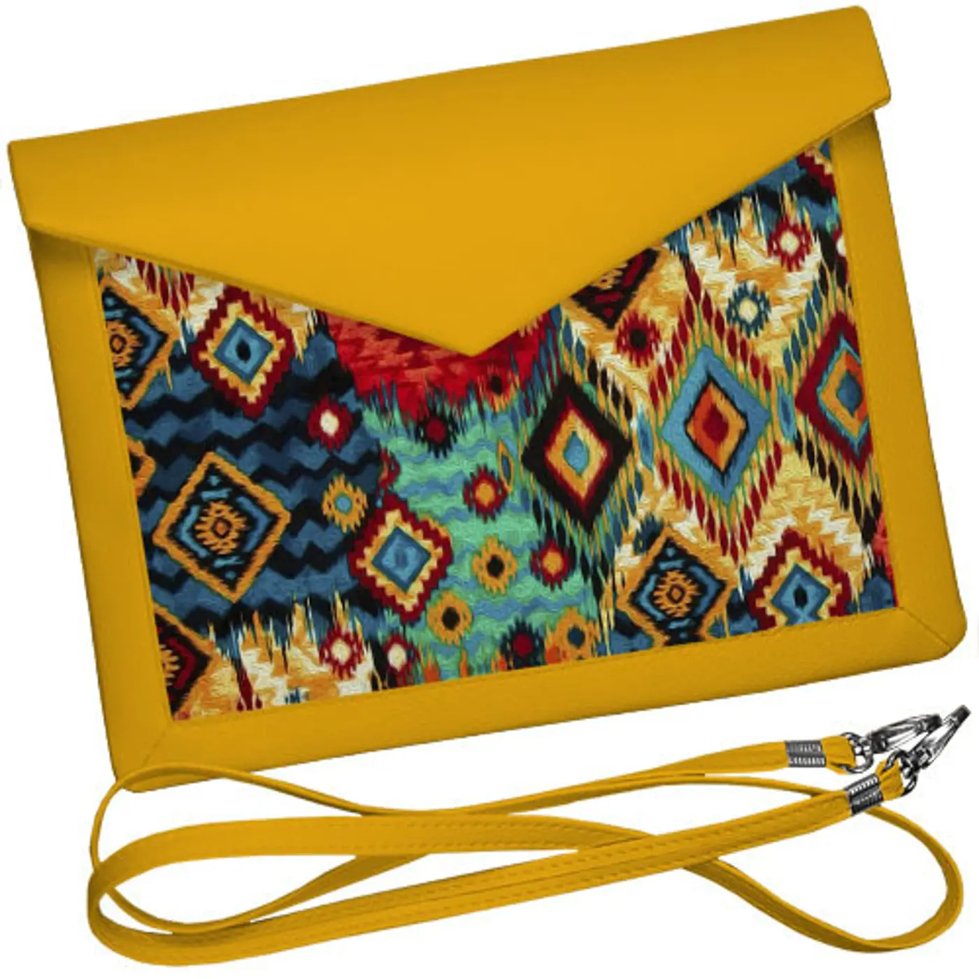 Dámský klutch konvert – elegantní sametová kabelka s potiskem Ornament - fotografie 1