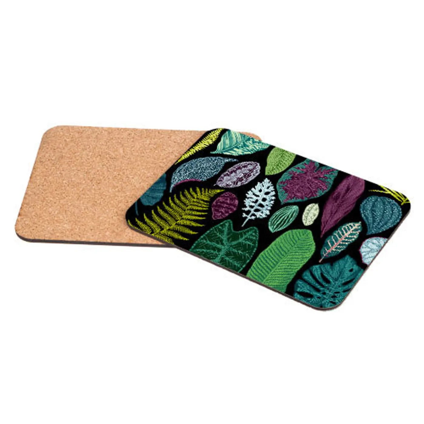 Korková podložka 25 × 19 cm – tropicke Listy  - fotografie 1