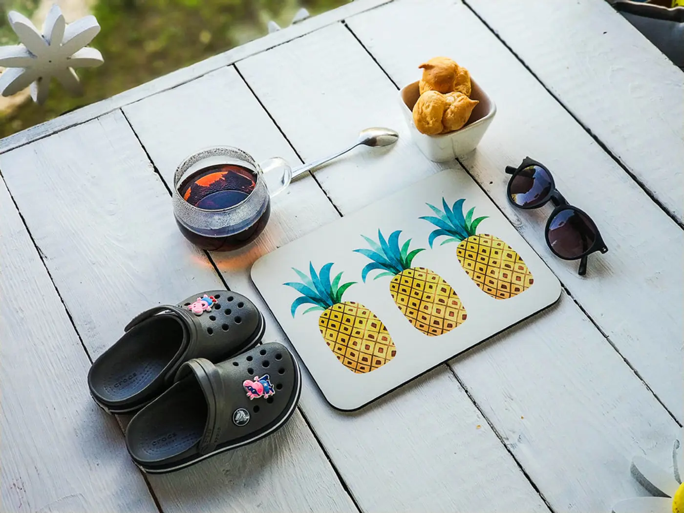 Korková podložka 25 × 19 cm – ananas - fotografie 2