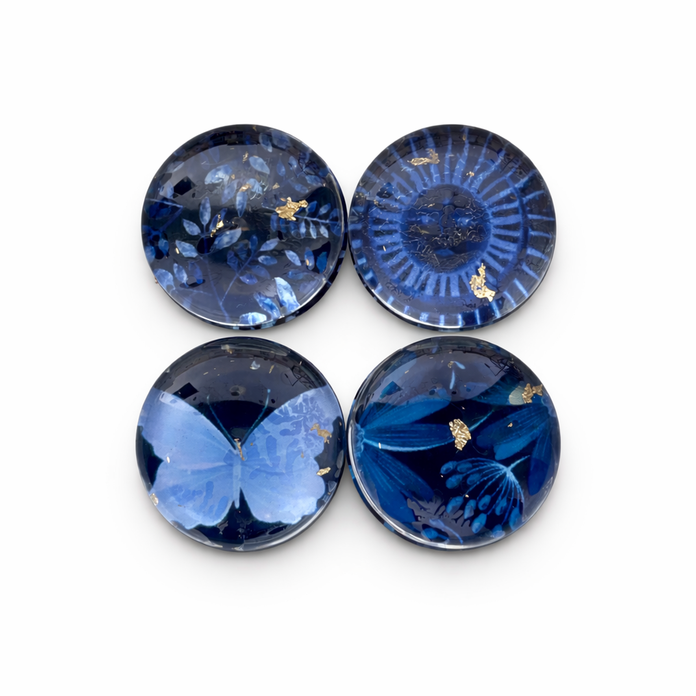 Sada magnetů Tella – kulaté magnety 2,5 cm (4 ks)  Půlnoční zahrada - fotografie 1