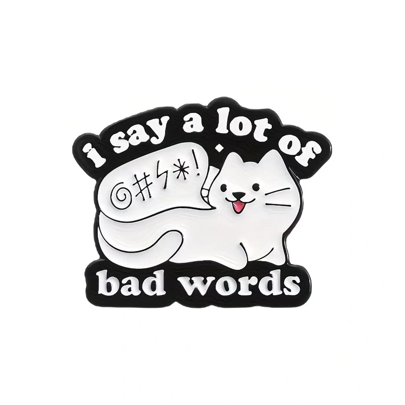 Smaltovaný pin bad words - fotografie 1