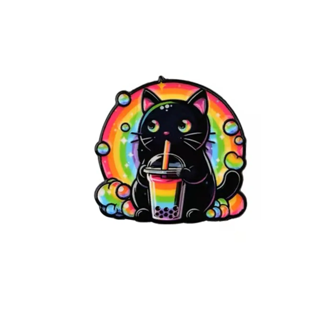 Pin – "Bubble tea" Kočička - fotografie 1