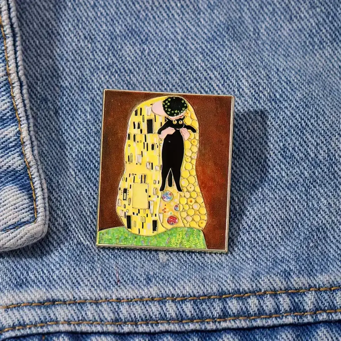 Pin – "polibek gustav klimt"  Černá kočka  - fotografie 2