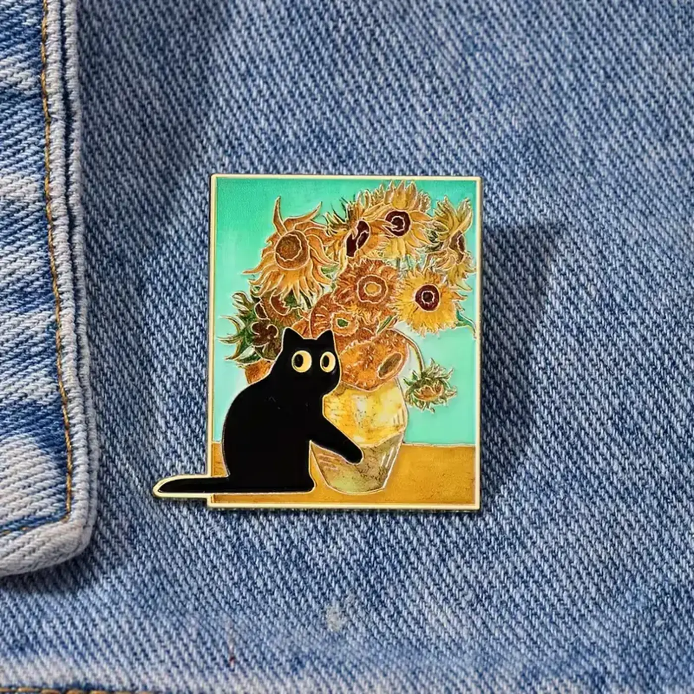 Pin – "van gogh slunečnice"  Černá kočka  - fotografie 2
